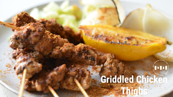 Pan Griddled Chicken Skewers recipe